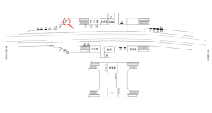 近鉄／関屋駅／／№15駅看板・駅広告、位置図