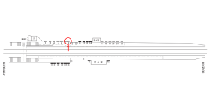 近鉄／堅下駅／／№8駅看板・駅広告、位置図