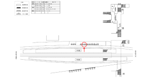 近鉄／高安駅／／№10駅看板・駅広告、位置図