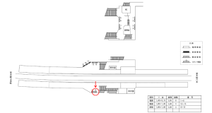 近鉄／大阪教育大前駅／／№15駅看板・駅広告、位置図