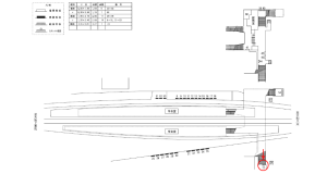 近鉄/高安駅//№23駅看板・駅広告、位置図
