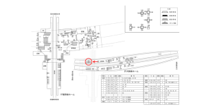 近鉄／大和八木駅／／№5駅看板・駅広告、位置図