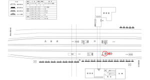 近鉄／名張駅／／№44駅看板・駅広告、位置図