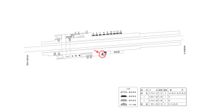 近鉄／耳成駅／／№25駅看板・駅広告、位置図