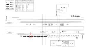 近鉄／名張駅／／№5駅看板・駅広告、位置図