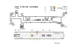 Osaka／Metro（大阪メトロ）　太子橋今市／谷町線№1-003№003駅看板・駅広告、位置図