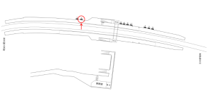 近鉄／室生口大野駅／／№3駅看板・駅広告、位置図