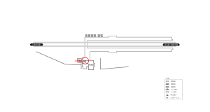 近鉄／川合高岡駅／／№E駅看板・駅広告、位置図