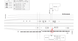 近鉄／名張駅／／№21駅看板・駅広告、位置図