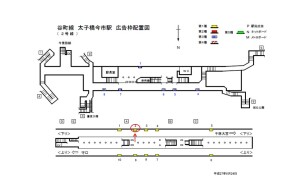 Osaka／Metro（大阪メトロ）　太子橋今市／谷町線№1-002№002駅看板・駅広告、位置図