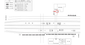 近鉄／名張駅／／№40駅看板・駅広告、位置図