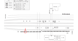 近鉄／名張駅／／№4駅看板・駅広告、位置図