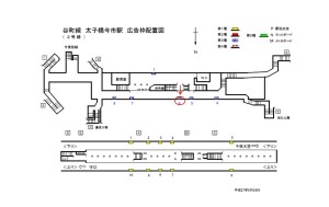 Osaka／Metro（大阪メトロ）　太子橋今市／谷町線№3-006№006駅看板・駅広告、位置図
