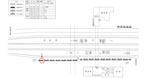 近鉄／名張駅／／№2駅看板・駅広告、位置図