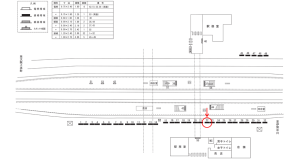 近鉄／名張駅／／№22駅看板・駅広告、位置図