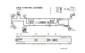 Osaka／Metro（大阪メトロ）　太子橋今市／谷町線№3-005№005駅看板・駅広告、位置図