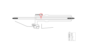 近鉄/川合高岡駅//№6駅看板・駅広告、位置図