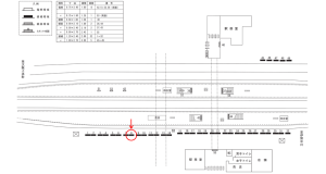 近鉄／名張駅／／№8駅看板・駅広告、位置図
