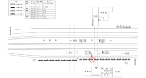 近鉄／名張駅／／№19駅看板・駅広告、位置図