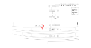 近鉄／大和朝倉駅／／№8駅看板・駅広告、位置図