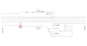 近鉄／赤目口駅／／№4駅看板・駅広告、位置図