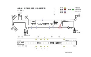 Osaka／Metro（大阪メトロ）　太子橋今市／谷町線№3-004№004駅看板・駅広告、位置図