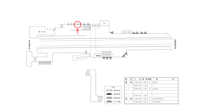 近鉄／田原本駅／／№5駅看板・駅広告、位置図