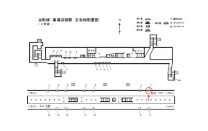 Osaka／Metro（大阪メトロ）　喜連瓜破駅／谷町線№1-007№007駅看板・駅広告、位置図