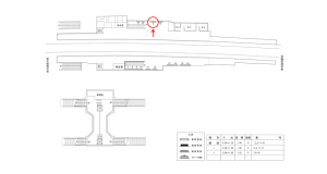 近鉄／新ノ口駅／／№5駅看板・駅広告、位置図