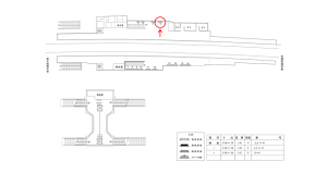 近鉄／新ノ口駅／／№6駅看板・駅広告、位置図
