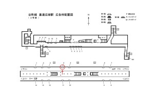 Osaka／Metro（大阪メトロ）　喜連瓜破駅／谷町線№1-004№004駅看板・駅広告、位置図