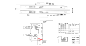 近鉄/新田辺駅//№268駅看板・駅広告、位置図