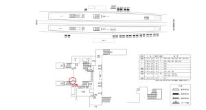 近鉄／新田辺駅／／№255駅看板・駅広告、位置図