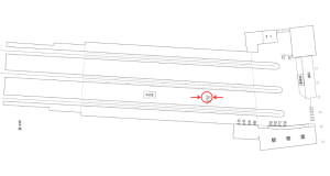 近鉄/天理駅//№32駅看板・駅広告、位置図