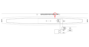 近鉄/前栽駅//№2駅看板・駅広告、位置図