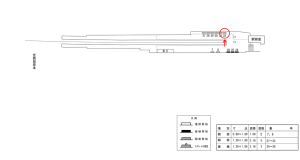 近鉄／新王寺駅／／№32駅看板・駅広告、位置図