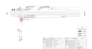 近鉄／小倉駅／／№44駅看板・駅広告、位置図