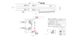 近鉄／新田辺駅／／№267駅看板・駅広告、位置図