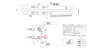 近鉄/新田辺駅//№265駅看板・駅広告、位置図