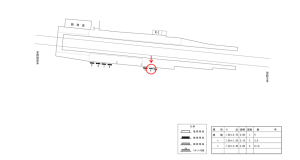 近鉄/箸尾駅//№4駅看板・駅広告、位置図