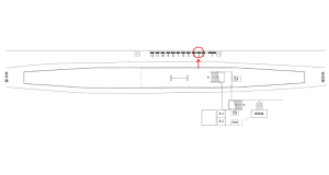 近鉄／前栽駅／／№3駅看板・駅広告、位置図