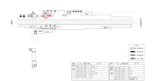 近鉄／小倉駅／／№8駅看板・駅広告、位置図