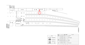 近鉄/京都駅//№3駅看板・駅広告、位置図