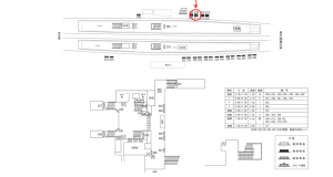 近鉄／新田辺駅／／№272駅看板・駅広告、位置図