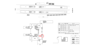 近鉄／新田辺駅／／№266駅看板・駅広告、位置図