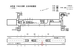 Osaka／Metro（大阪メトロ）　千林大宮駅／谷町線№1-011№011、位置図