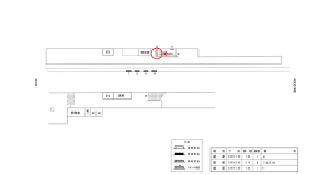 近鉄／川西駅／／№11駅看板・駅広告、位置図