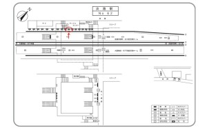 阪急　淡路駅／／№013駅看板・駅広告、位置図