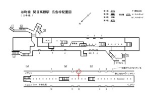 Osaka／Metro（大阪メトロ）　関目高殿駅／谷町線№1-003№003、位置図