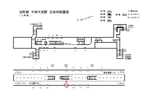 Osaka／Metro（大阪メトロ）　千林大宮駅／谷町線№1-013№013、位置図